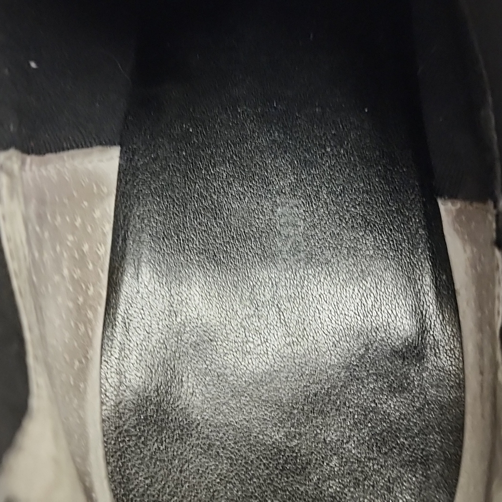 VINTAGE ROS HOMMERSON Ruched Leather Booties 10W Black Chelsea Ankle Booties - Picture 10 of 16